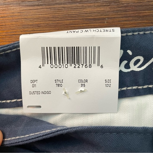 NWT EDDIE BAUER Curvy Straight Leg Stretch Dusty Indigo Mid Rise Dress Pants - Picture 4 of 7